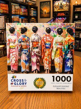 Cross & Glory Elegant Kimono Beauties 1000 Pc Puzzle Complete EUC